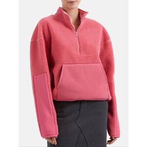 ATM ANTONYTHOMAS MELILLO Fleece half-zip Sweatshirt Rose Quartz Size XL